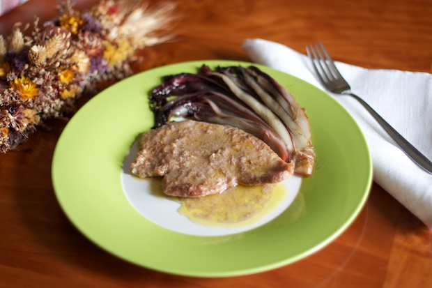 scaloppine di tacchino alle castagne